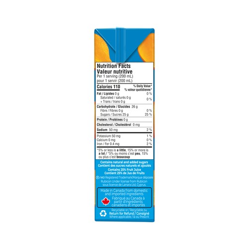 Rubicon Exotic Juice Mango 4 x 200 ml
