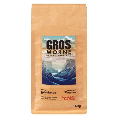 Gros Morne Coffee Roasters Ground Coffee Tablelands Blend Medium 340 g