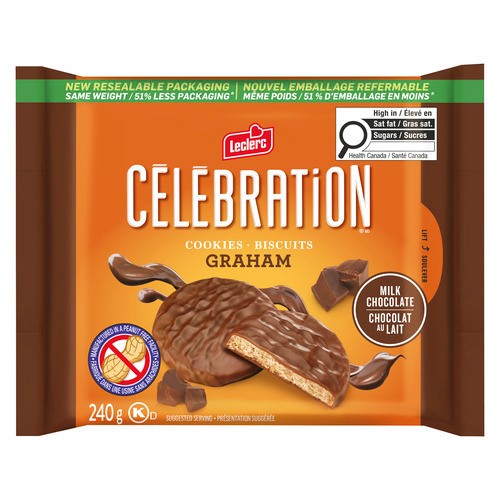 Leclerc Celebration Cookies Coated Graham 240 g