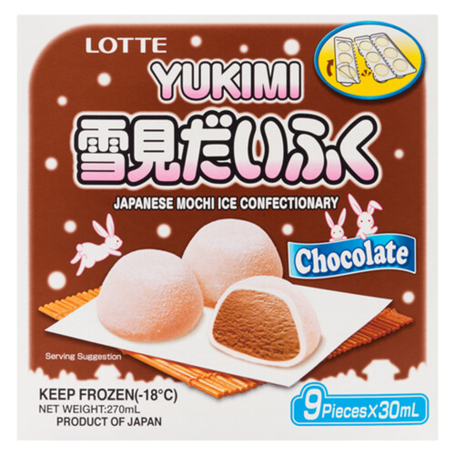 Lotte Frozen Mochi Ice Novelties Chocolate 270 ml