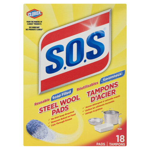 S.O.S Steel Wool Soap Pads 18 Count