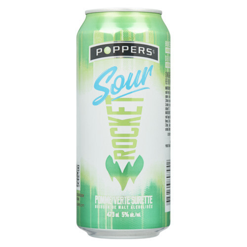 Poppers Alcoholic Beverage Sour Green Apple 473 ml