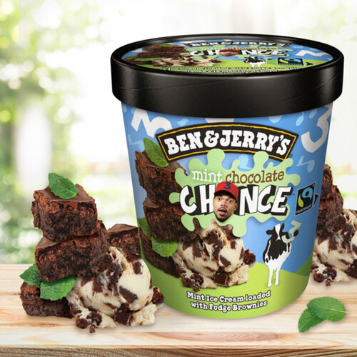 Ben & Jerry's Ice Cream Mint Chocolate Chance Fairtrade Ingredients 473 ml