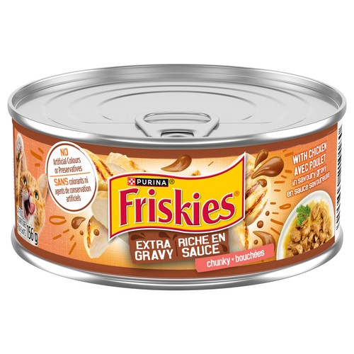 Friskies Wet Cat Food  Extra Gravy Chunky with Chicken 156 g