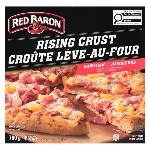 Red Baron Frozen Pizza Rising Crust Hawaiian 780 g