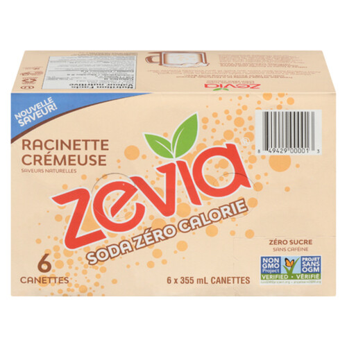 Zevia Creamy Root Beer 6 x 355 ml (cans)