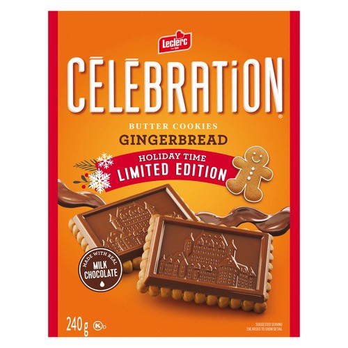 Leclerc Cookies Milk Chocolate Top Gingerbread 240 g - Voilà