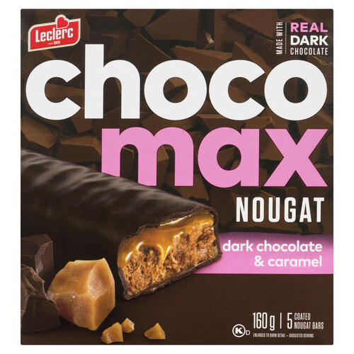 Leclerc Chocomax Nougat Caramel Dark Chocolate Cereal Bars 160 g