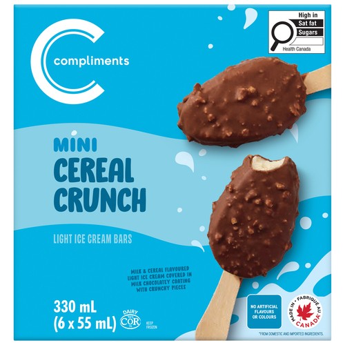 Compliments Ice Cream Bar Mini Cereal Crunch 6 x 55 ml