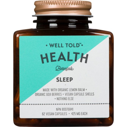 Well Told Supplement Health Sleep 62 Vegan Capsules