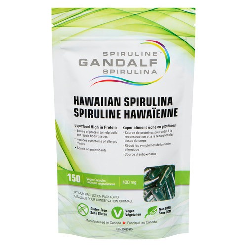 Gandalf Spirulina Pure Hawaiian Spirulina 400 mg 150 Capsules