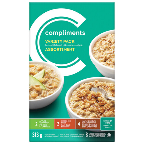 Compliments Instant Oatmeal Variety Pack 313 g