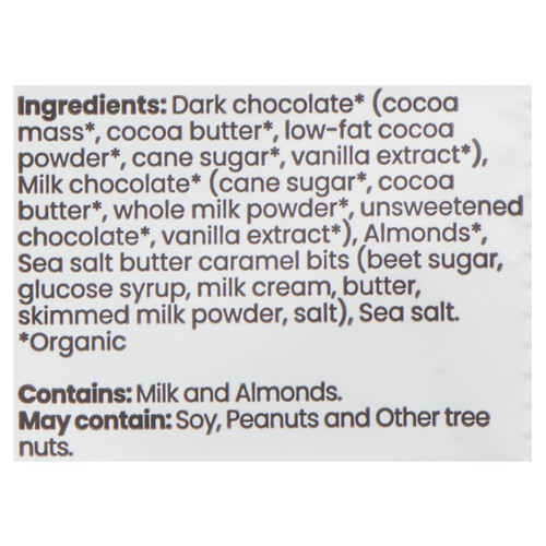 Chocxo Organic Dark Milk Chocolate Toffee Almond & Sea Salt Snaps 98 g