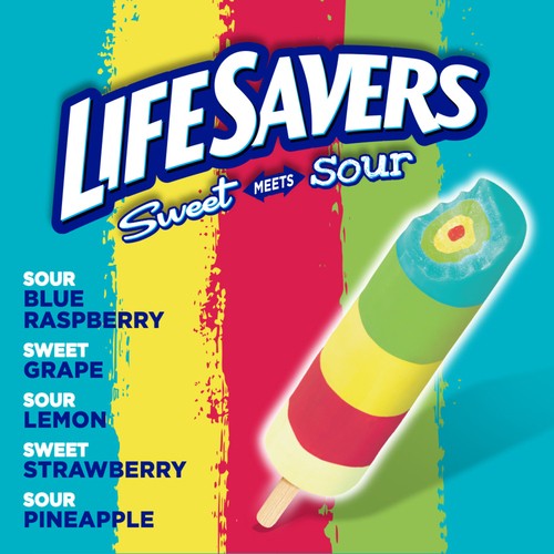 Life Savers Frozen Ice Pops Sweet Meets Sour 10 x 65 ml