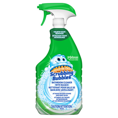 Scrubbing Bubbles Bathroom Cleaner Stain Remover With Bleach 950 ml