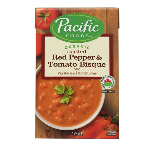 Pacific Food Organic Gluten-Free Soup Roasted Red Pepper & Tomato 472 ml