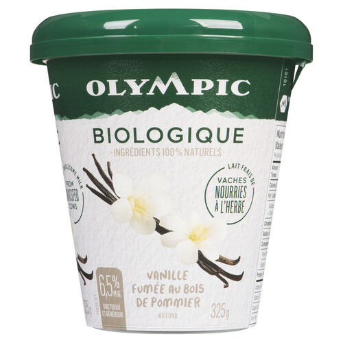 Olympic Organic 6.5% Yogurt Smoked Applewood Vanilla 325 g