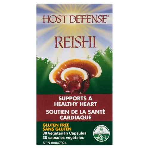 Host Defense Gluten-Free Healthy Heart Supplement Reishi 30 EA