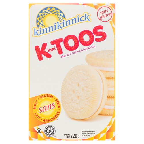 Kinnikinnick KinniToos Gluten-Free Cookies Vanilla Cream 220 g