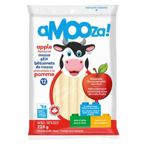 aMOOza! Mozza Cheese Stix Apple Flavoured 12 Pack 228 g