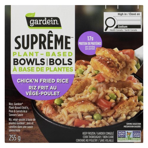 Gardein Plant Based Frozen Single Serve Meal Chick'n Fried Rice 255 g