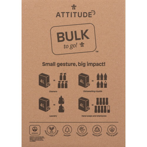 Attitude Nature+ Laundry Detergent Bulk To Go Wildflowers 4 L