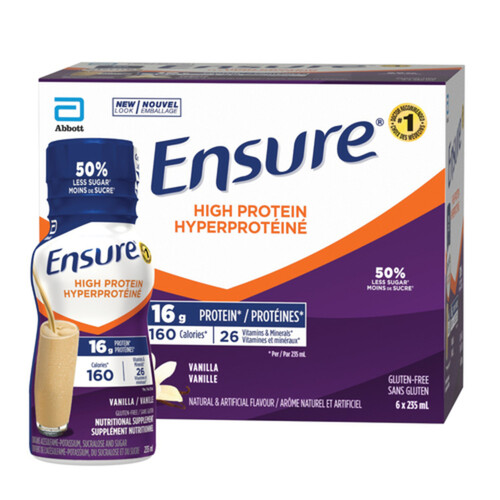 Ensure High Protein Nutritional Supplement Drink Vanilla 6 x 235 ml