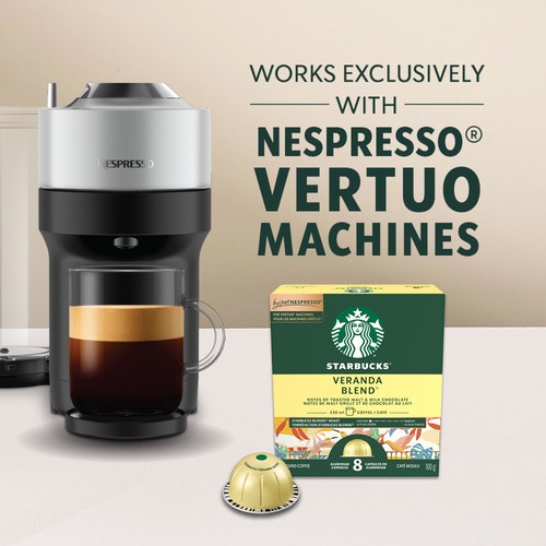 Starbucks Nespresso Coffee Pods Vertuo Veranda Blend 8 Capsules 100 g