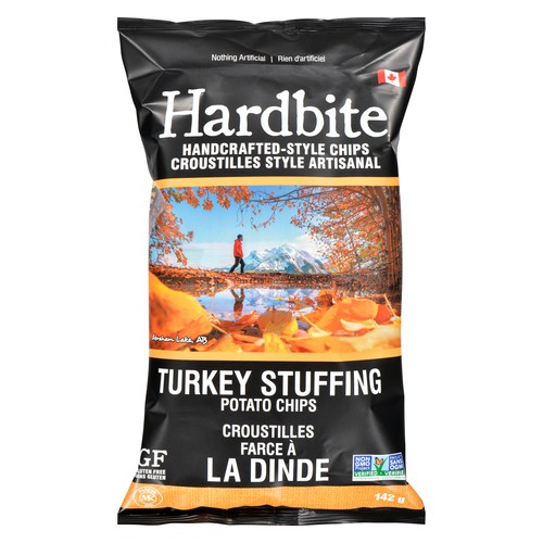 Hardbite Handcrafted Style Potato Chips Turkey Stuffing 142 g