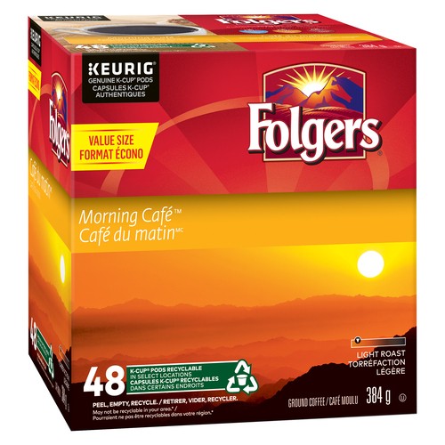Folgers Coffee Pods Morning Cafe 48 K-Cups 384 g