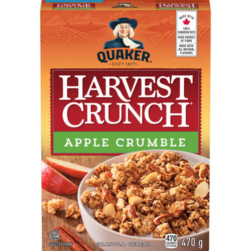 Quaker Harvest Crunch Granola Cereal Apple Crumble 470 g