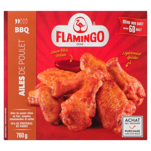 Flamingo Frozen Chicken Wings BBQ 760 g