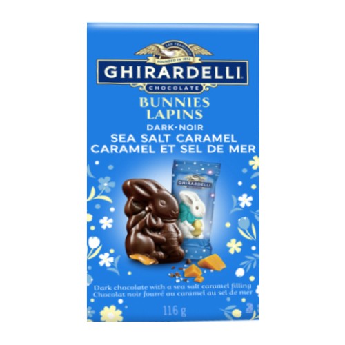 Ghirardelli Dark Chocolate Bunnies Sea Salt Caramel 116 g