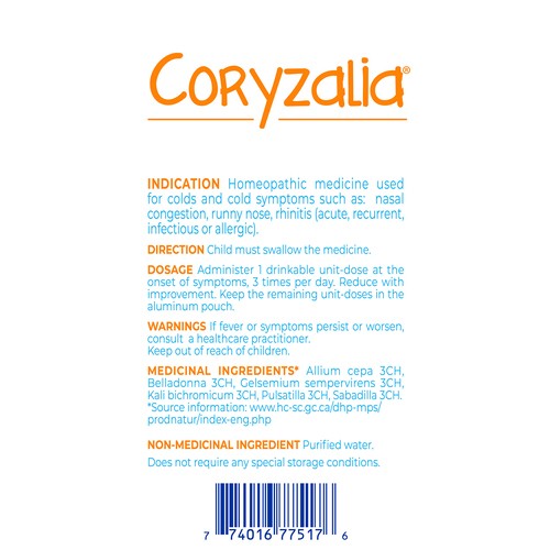 Boiron Coryzalia Cold Relief 30 ml