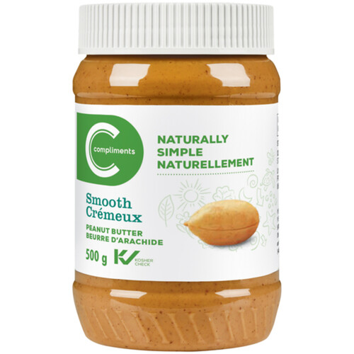 Compliments Naturally Simple 100% Natural Smooth Peanut Butter 500 g