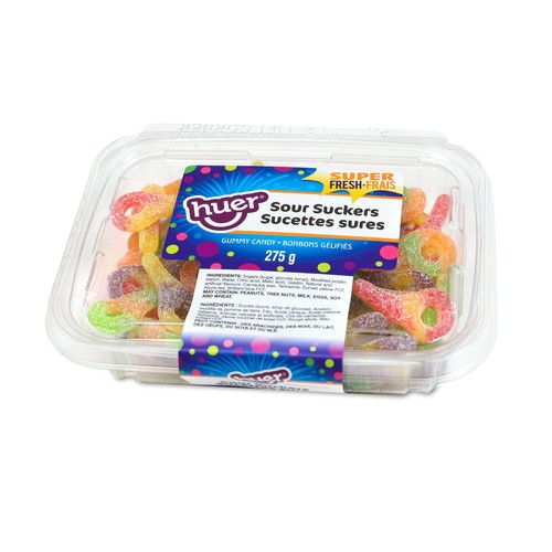 Huer Gummy Candy Sour Suckers 275 g 