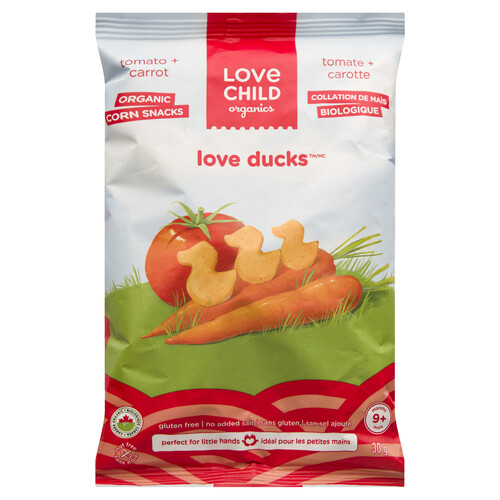 Love Child Organics Baby Food Love Ducks Snacks Tomato Carrots 30 g