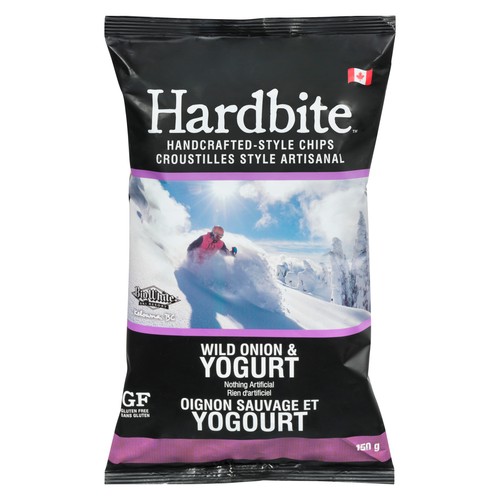 Hardbite Gluten-Free Potato Chips Wild Onion & Yogurt 150 g