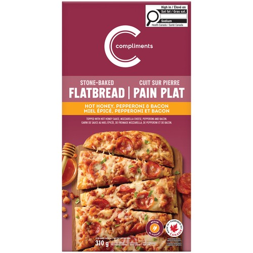 Compliments Frozen Flatbread Hot Honey Pepperoni And Bacon 310 g