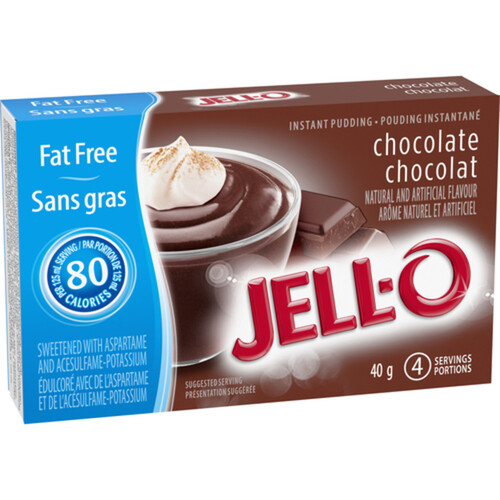 Jell-O Fat Free Instant Pudding Mix Chocolate 40 g