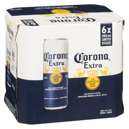 Corona Beer 4.6% Alcohol 6 x 355 ml (cans)