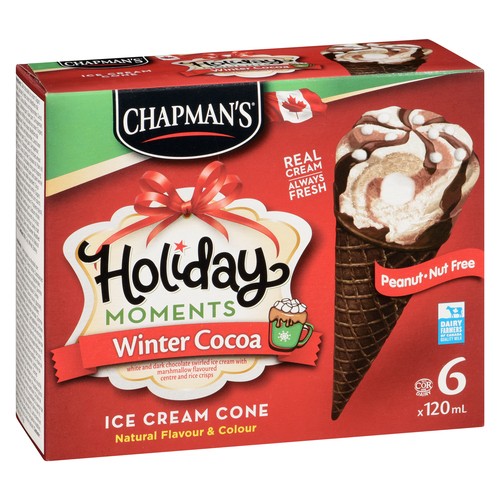 Chapman's Ice Cream Cone Holiday Winter Cocoa 6 x 120 ml