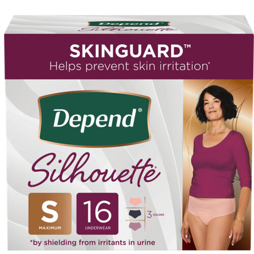 Depend Silhouette Incontinence Underwear Small Max Absorbency 16 Count