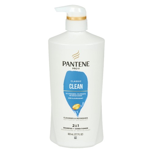 Pantene 2-In-1 Shampoo/Conditioner Classic Clean 820 ml
