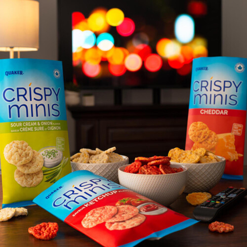 Quaker Crispy Minis Gluten-Free Rice Chips Cheddar 100 g