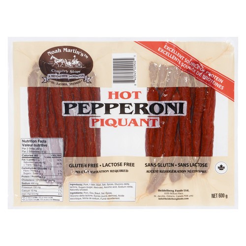Noah Martin's Hot Pepperoni 50 Pack 600 g