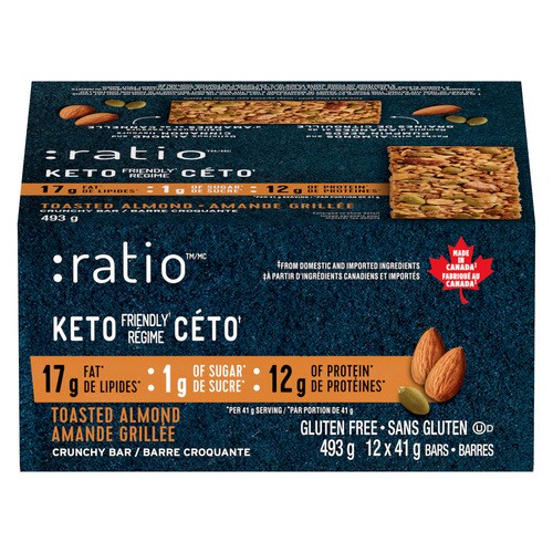 Ratio Gluten-Free Crunchy Bar Toasted Almond 12 x 41 g