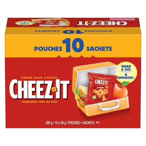Cheez-It Baked Snack Crackers Pouches 10 x 28 g