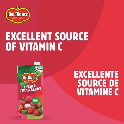 Del Monte Juice Blend Lychee Strawberry 1 L