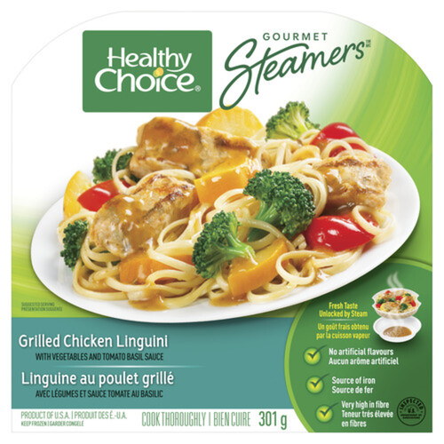 Healthy Choice Frozen Grilled Chicken Linguine Gourmet Steamers Basil 301 g